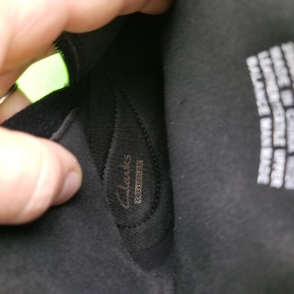 ✅Clarks Riddle Avant Women's Pebbled Black Leather Side Zip Ankle Boots Size 6M - Picture 5 of 11